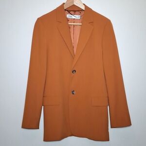 Zara Straight Cut Buttoned Blazer